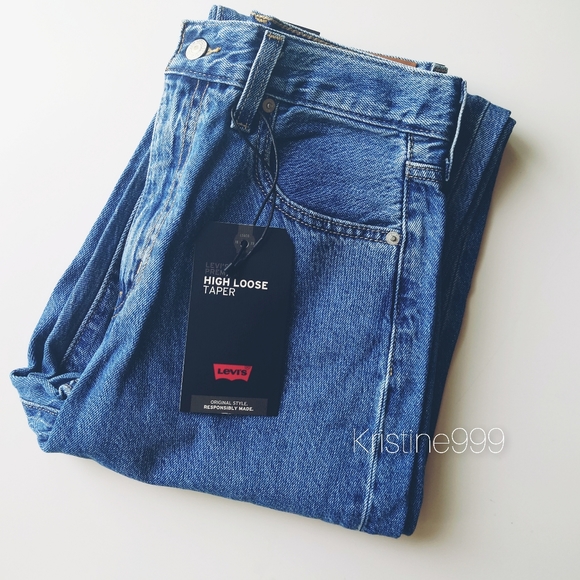 Levi's High Loose Taper Jeans in Hold My Purse Medium Wash NWT Barrel - Picture 10 of 11